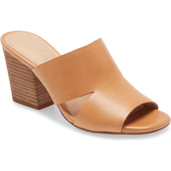 NEW🔥 Madewell The Tessa Mule in Leather in Desert Camel Sz 7 - Picture 3 of 10